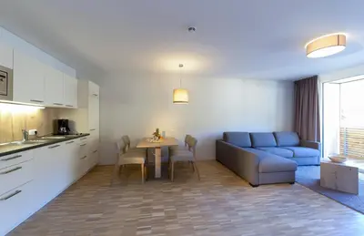 Küche/Küchenzeile in der Unterkunft Appartementhotel Sonnenhof