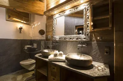 Ein Badezimmer in der Unterkunft Luxus Chalet Bischofer- Bergwelt