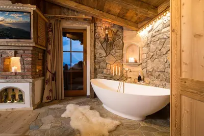 Ein Badezimmer in der Unterkunft Luxus Chalet Bischofer- Bergwelt