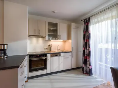 Küche/Küchenzeile in der Unterkunft Appartement Melodie