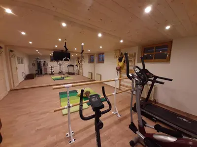 Das Fitnesscenter und/oder die Fitnesseinrichtungen in der Unterkunft Apartments Teglbauernhof, Hütte, Chalet, Mobilheim, Appartement, Ferienwohnung, Pension, Urlaub
