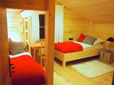Ein Bett oder Betten in einem Zimmer der Unterkunft Chalet Sonnberg