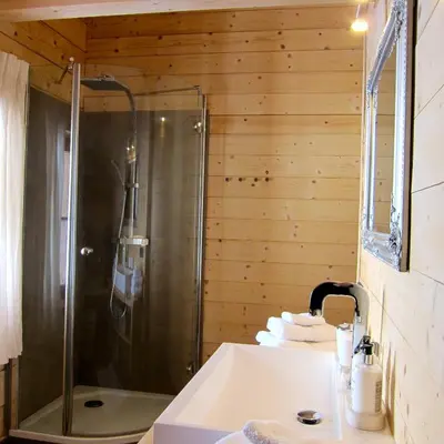 Ein Badezimmer in der Unterkunft Chalet Sonnberg
