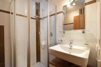 Ein Badezimmer in der Unterkunft Apartement Vorderlaiming