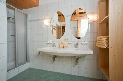 Ein Badezimmer in der Unterkunft Vorderstockerhof