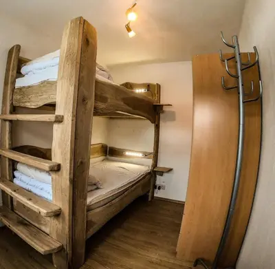 Ein Bett oder Betten in einem Zimmer der Unterkunft Ferienhaus Kaltenbrunn