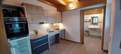Küche/Küchenzeile in der Unterkunft Ferienwohnung Heissl
