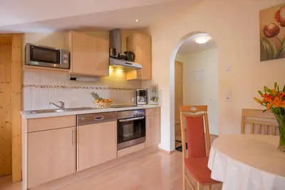 Küche/Küchenzeile in der Unterkunft Appartement Irmgard