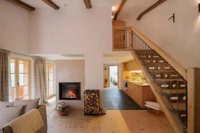 Ein Sitzbereich in der Unterkunft Hallerwirt Homes