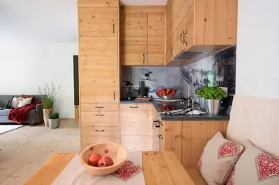 Küche/Küchenzeile in der Unterkunft Hallerwirt Homes