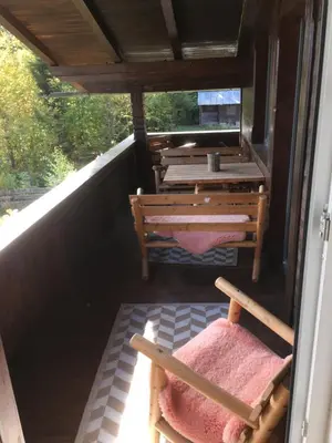 Ein Sitzbereich in der Unterkunft Appartement Straninger am Achensee