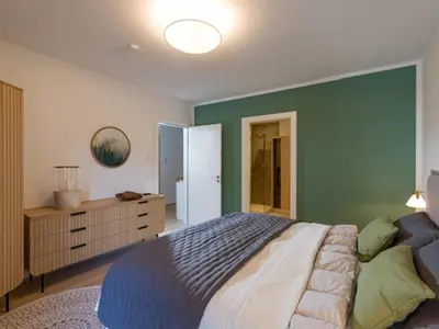 Ein Bett oder Betten in einem Zimmer der Unterkunft Apartment Hideaway - Stylisch, ruhig, Topausstattung, Infrarotsauna, Dachterrasse