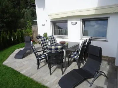 Ein Patio oder anderer Außenbereich in der Unterkunft Appartement Mühltal