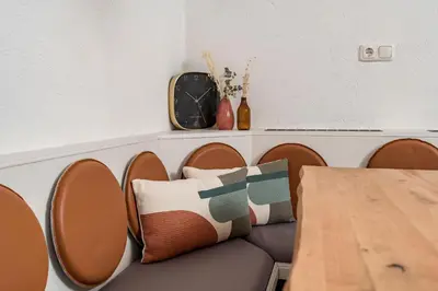 Ein Sitzbereich in der Unterkunft Seeblickwohnung Liesl
