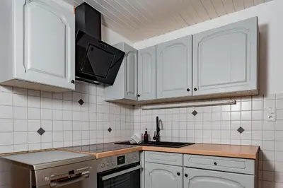Küche/Küchenzeile in der Unterkunft Seeblickwohnung Liesl