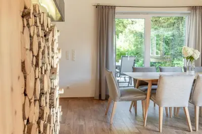 Ein Sitzbereich in der Unterkunft Haus Trudi