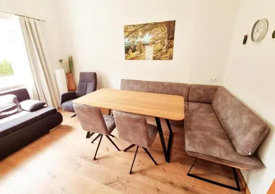 Ein Sitzbereich in der Unterkunft Alpine Kitz