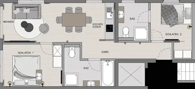 Grundriss der Unterkunft Apartment Streif LXL