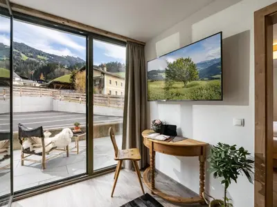 Ein allgemeiner Bergblick oder ein Berglick von der Ferienwohnung aus