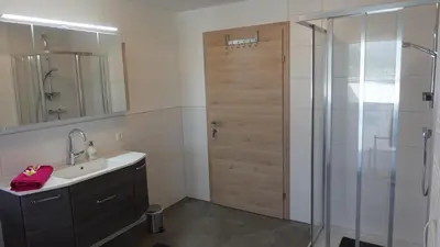 Ein Badezimmer in der Unterkunft JOE's Appartement