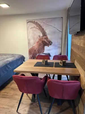 Ein Sitzbereich in der Unterkunft Appartments Das Franzal