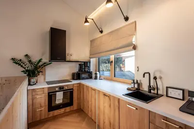 Küche/Küchenzeile in der Unterkunft Langerwegh Apartments AP1