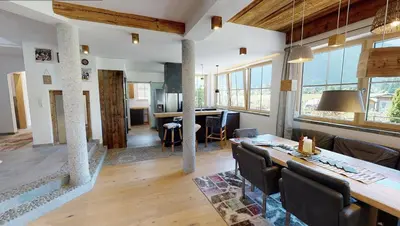 Ein Sitzbereich in der Unterkunft Appartements 