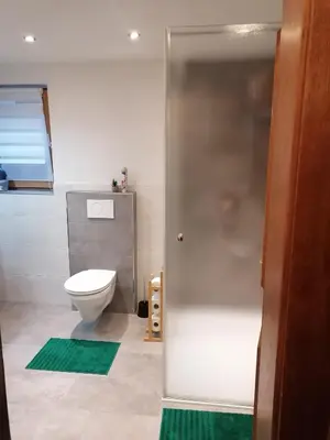 Ein Badezimmer in der Unterkunft Haus Bergblick