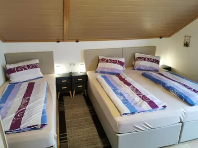 Ein Bett oder Betten in einem Zimmer der Unterkunft Apartment in Hippach with Mountain Views