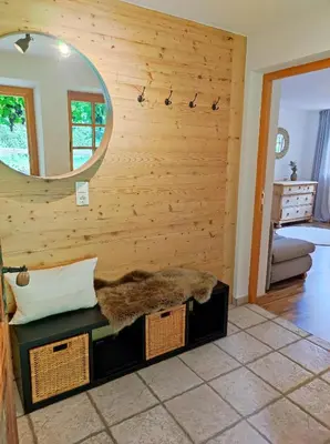 Ein Bett oder Betten in einem Zimmer der Unterkunft Das Ihäusl