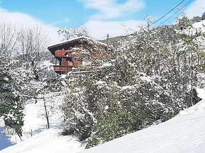 Mountain chalet im Winter