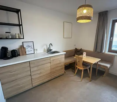 Küche/Küchenzeile in der Unterkunft Hotel Der Drahtesel