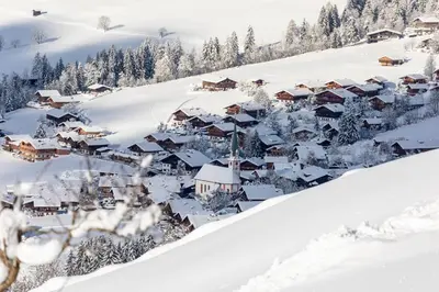 Appartement Rossalm mit Sauna im Winter