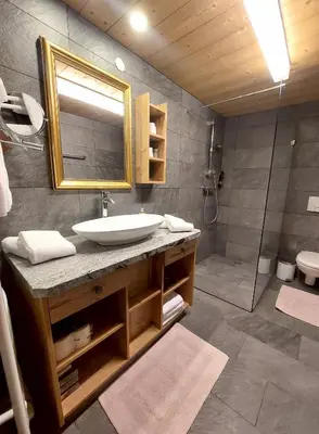 Ein Badezimmer in der Unterkunft Appartement Rossalm mit Sauna