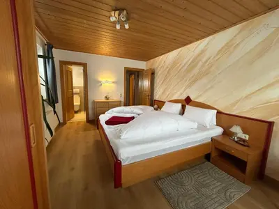 Ein Bett oder Betten in einem Zimmer der Unterkunft Appartement Bergblick