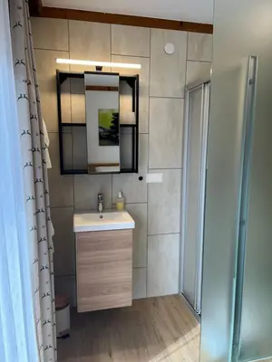 Ein Badezimmer in der Unterkunft Haus Amalie