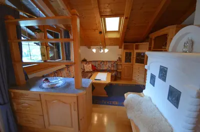 Ein Sitzbereich in der Unterkunft Gästehaus Friedl