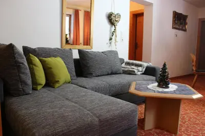 Ein Sitzbereich in der Unterkunft Landhaus Sabine