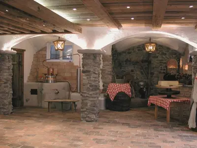 Ein Sitzbereich in der Unterkunft Kaiserpension Müllnerhof