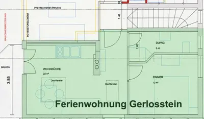 Grundriss der Unterkunft Apart Huditz