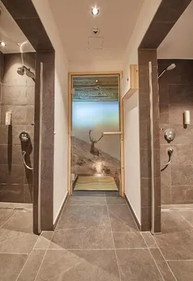 Ein Badezimmer in der Unterkunft Hotel Hubertushof