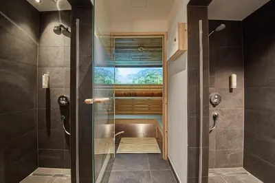Ein Badezimmer in der Unterkunft Hotel Hubertushof
