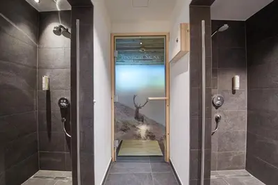 Ein Badezimmer in der Unterkunft Hotel Hubertushof