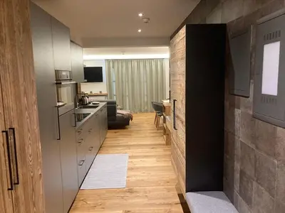 Küche/Küchenzeile in der Unterkunft Lodge14
