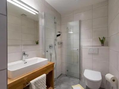 Ein Badezimmer in der Unterkunft Haus Dorfblick
