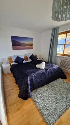 Ein Bett oder Betten in einem Zimmer der Unterkunft Appartement Schwindelfrei