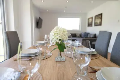 Ein Sitzbereich in der Unterkunft AUSZEIT Apartments