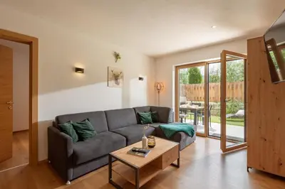 Ein Sitzbereich in der Unterkunft Kaiserresidenz Ellmau