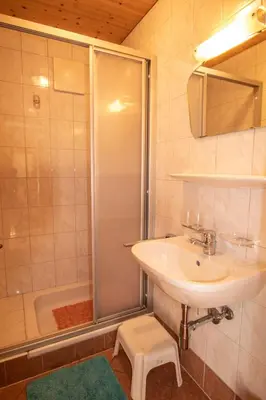 Ein Badezimmer in der Unterkunft Ferienwohnung zum Mühltal
