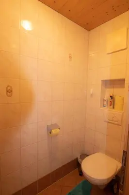 Ein Badezimmer in der Unterkunft Ferienwohnung zum Mühltal